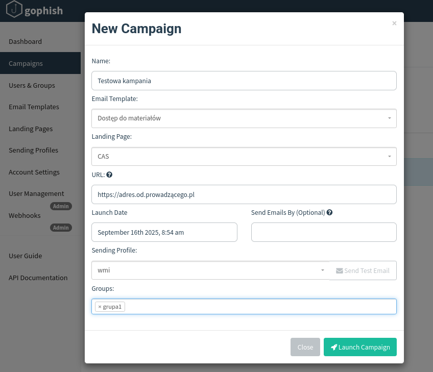 interfejs campaigns